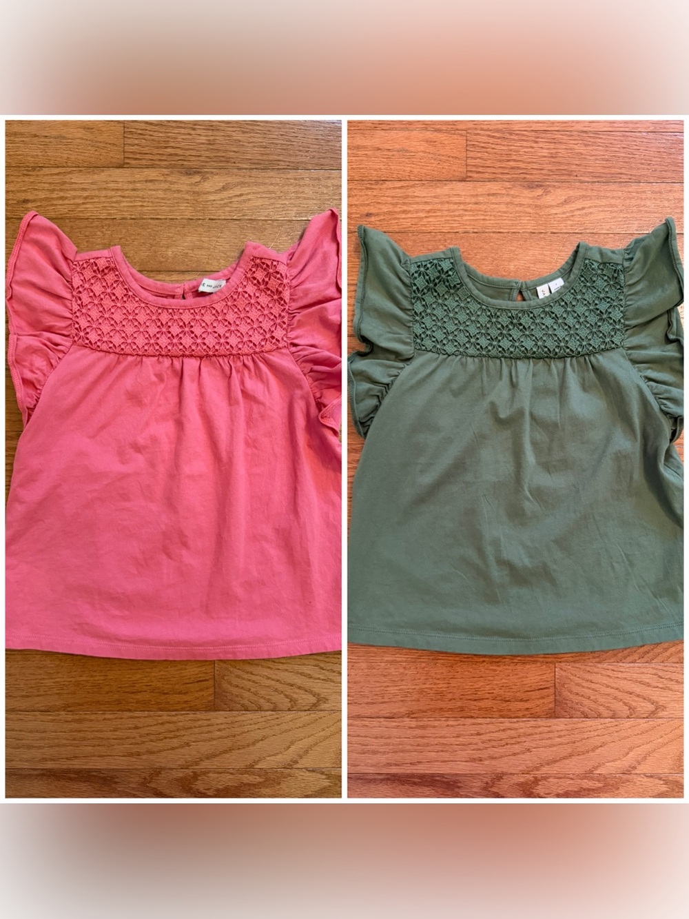 Janie and Jack Flutter Sleeve Eyelet Tee Bundle Size 7